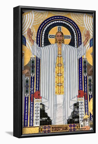 Jesus Christ depicted in The Home in Paradise, mosaics, Austria-Godong-Framed Photographic Print