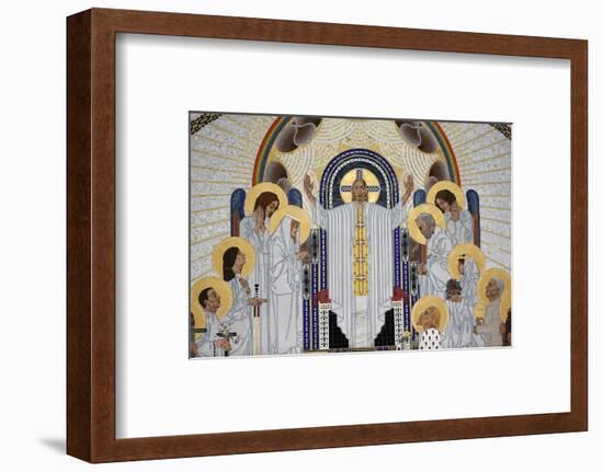 Jesus Christ detail in The Home in Paradise, mosaics, Am Steinhof church-Godong-Framed Photographic Print