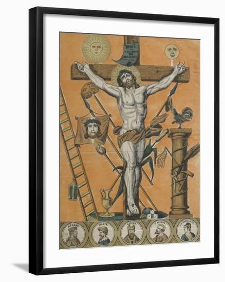 Jésus Christ en croix-null-Framed Giclee Print