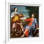 Jesus Christ Et La Samaritgaine - Christ and the Samaritan Woman - Lorenzo Lippi (1606-1665). Oil O-Lorenzo Lippi-Framed Giclee Print