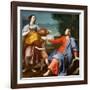 Jesus Christ Et La Samaritgaine - Christ and the Samaritan Woman - Lorenzo Lippi (1606-1665). Oil O-Lorenzo Lippi-Framed Giclee Print