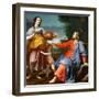 Jesus Christ Et La Samaritgaine - Christ and the Samaritan Woman - Lorenzo Lippi (1606-1665). Oil O-Lorenzo Lippi-Framed Giclee Print