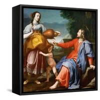 Jesus Christ Et La Samaritgaine - Christ and the Samaritan Woman - Lorenzo Lippi (1606-1665). Oil O-Lorenzo Lippi-Framed Stretched Canvas