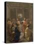 Jésus-Christ instituant l'Eucharistie-Nicolas Poussin-Stretched Canvas