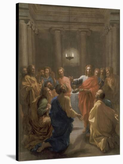 Jésus-Christ instituant l'Eucharistie-Nicolas Poussin-Stretched Canvas