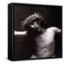 Jesus Christ on the Cross with Crown of Thorns (Photo)-Paul Nadar-Framed Stretched Canvas