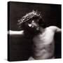 Jesus Christ on the Cross with Crown of Thorns (Photo)-Paul Nadar-Stretched Canvas