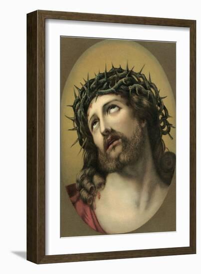 Jesus Christ with Crown of Thorns-null-Framed Art Print