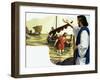 Jesus Christ with Fisherman-English School-Framed Giclee Print