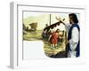Jesus Christ with Fisherman-English School-Framed Giclee Print