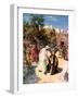 Jesus cleanses a leper - Bible-William Brassey Hole-Framed Giclee Print