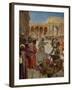 Jesus cleanses the temple - Bible-William Brassey Hole-Framed Giclee Print