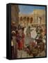 Jesus cleanses the temple - Bible-William Brassey Hole-Framed Stretched Canvas