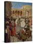 Jesus cleanses the temple - Bible-William Brassey Hole-Stretched Canvas