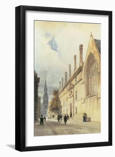 Jesus College from Thurl Street, Oxford, 1832-Thomas Shotter Boys-Framed Giclee Print