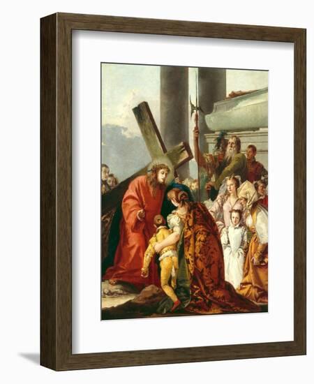 Jesus Consoles the Women of Jerusalem, Stations of the Cross, 1747-Giandomenico Tiepolo-Framed Giclee Print