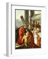 Jesus Consoles the Women of Jerusalem, Stations of the Cross, 1747-Giandomenico Tiepolo-Framed Giclee Print