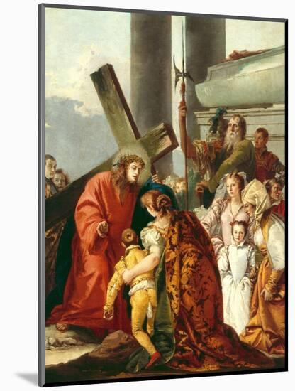 Jesus Consoles the Women of Jerusalem, Stations of the Cross, 1747-Giandomenico Tiepolo-Mounted Giclee Print