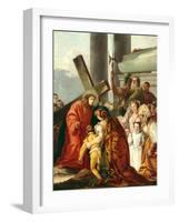 Jesus Consoles the Women of Jerusalem, Stations of the Cross, 1747-Giandomenico Tiepolo-Framed Giclee Print