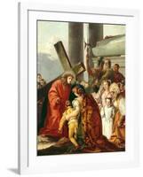 Jesus Consoles the Women of Jerusalem, Stations of the Cross, 1747-Giandomenico Tiepolo-Framed Giclee Print