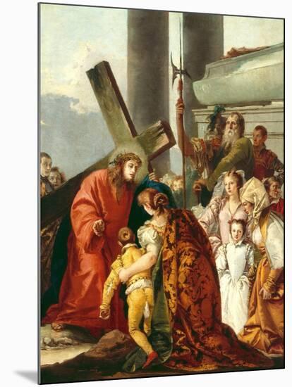 Jesus Consoles the Women of Jerusalem, Stations of the Cross, 1747-Giandomenico Tiepolo-Mounted Giclee Print