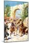 Jesus cures a blind beggar - Bible-William Brassey Hole-Mounted Giclee Print