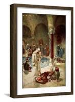 Jesus cures a sick man - Bible-William Brassey Hole-Framed Giclee Print