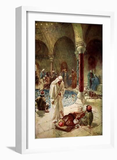 Jesus cures a sick man - Bible-William Brassey Hole-Framed Giclee Print