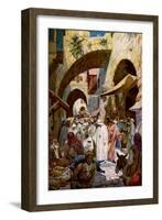 Jesus cures a sick woman - Bible-William Brassey Hole-Framed Giclee Print