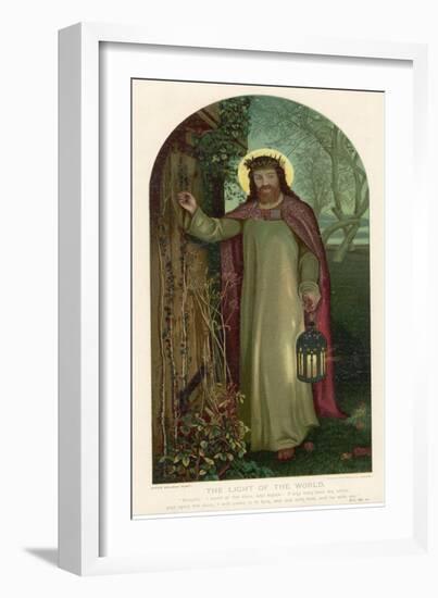 Jesus Depicted as the Light of the World-null-Framed Art Print