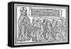 Jesus Dictates Prayer-null-Framed Stretched Canvas