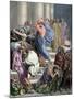 Jesus Drives the Merchants from the Temple. Engraving. Colored.-Tarker-Mounted Giclee Print