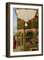 Jesus Eating with the Taxpayers and Sinners (Matthew 9, Mark 2, Luke 5) Section of Wing Panel…-Matthias Gerung or Gerou-Framed Giclee Print