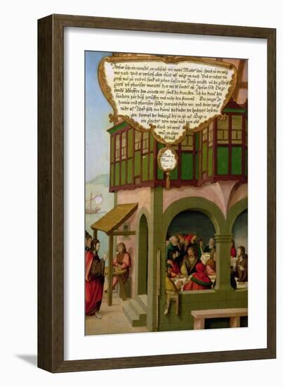 Jesus Eating with the Taxpayers and Sinners (Matthew 9, Mark 2, Luke 5) Section of Wing Panel…-Matthias Gerung or Gerou-Framed Giclee Print