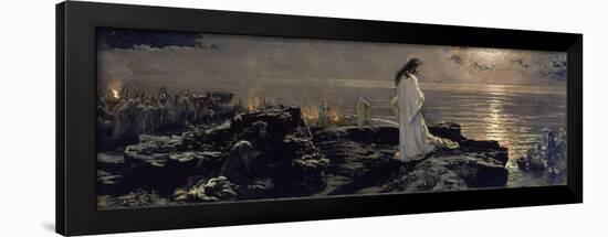 Jesus En El Lago Tiberiades, 1909-Antonio Munoz Degrain-Framed Giclee Print