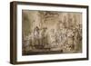 Jésus enfant au milieu les docteurs-Rembrandt van Rijn-Framed Giclee Print