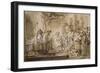 Jésus enfant au milieu les docteurs-Rembrandt van Rijn-Framed Giclee Print