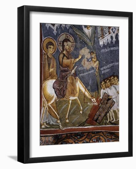 Jesus Entering Jerusalem, Byzantine Fresco-null-Framed Giclee Print