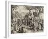 Jesus Enters Jerusalem, 1635 (Etching)-Jacques Callot-Framed Giclee Print