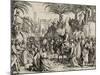 Jesus Enters Jerusalem, 1635 (Etching)-Jacques Callot-Mounted Giclee Print