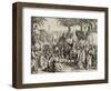 Jesus Enters Jerusalem, 1635 (Etching)-Jacques Callot-Framed Giclee Print