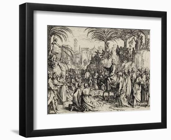 Jesus Enters Jerusalem, 1635 (Etching)-Jacques Callot-Framed Giclee Print