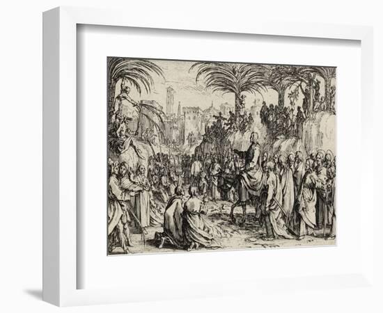 Jesus Enters Jerusalem, 1635 (Etching)-Jacques Callot-Framed Giclee Print