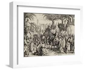 Jesus Enters Jerusalem, 1635 (Etching)-Jacques Callot-Framed Giclee Print