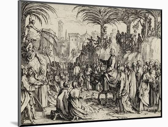 Jesus Enters Jerusalem, 1635 (Etching)-Jacques Callot-Mounted Giclee Print