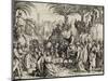 Jesus Enters Jerusalem, 1635 (Etching)-Jacques Callot-Mounted Giclee Print