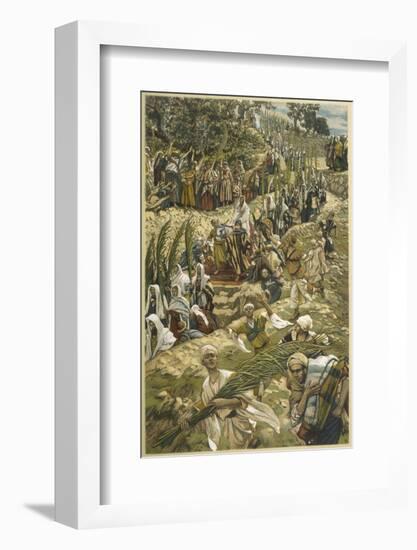 Jesus Enters Jerusalem on Palm Sunday-James Tissot-Framed Photographic Print