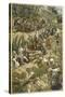 Jesus Enters Jerusalem on Palm Sunday-James Tissot-Stretched Canvas