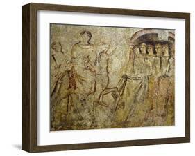 Jesus' Entry into Jerusalem, Early Christian Frescoes, Hypogeum of Santa Maria in Stelle-null-Framed Giclee Print