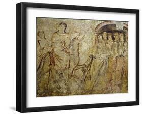 Jesus' Entry into Jerusalem, Early Christian Frescoes, Hypogeum of Santa Maria in Stelle-null-Framed Giclee Print